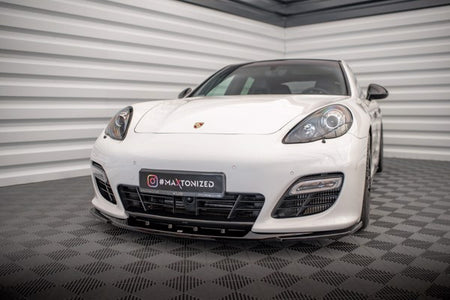 Maxton Front Splitter V.2 Porsche Panamera Turbo Sport Design Package 970 - Gloss Black
