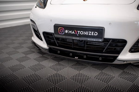 Maxton Front Splitter V.2 Porsche Panamera Turbo Sport Design Package 970 - Gloss Black