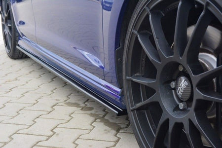 Maxton Side Skirts Diffusers V.1 VW Golf 7 R / R-Line - Gloss Black