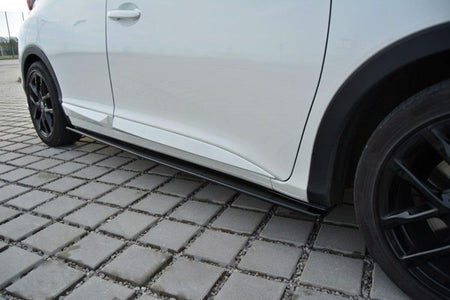Maxton Side Skirts Diffusers Honda Civic Mk9 Facelift - Gloss Black