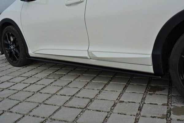 Maxton Side Skirts Diffusers Honda Civic Mk9 Facelift - Gloss Black