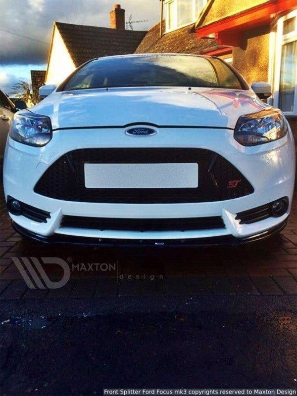 Maxton Front Splitter V.1 Ford Focus St Mk3 - Gloss Black
