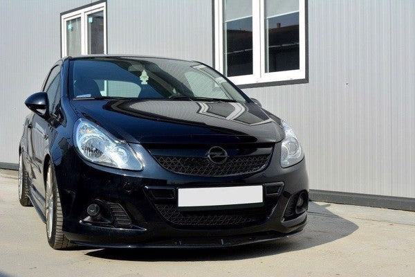 Maxton Front Splitter Opel Corsa D (For Opc / Vxr) - Gloss Black
