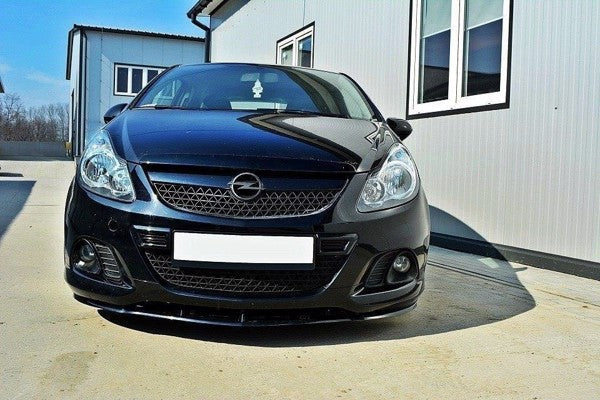 Maxton Front Splitter Opel Corsa D (For Opc / Vxr) - Gloss Black