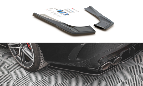 Maxton Rear Side Splitters Mercedes-Amg Cla 35 Aero / 45 Aero C118 - Gloss Black