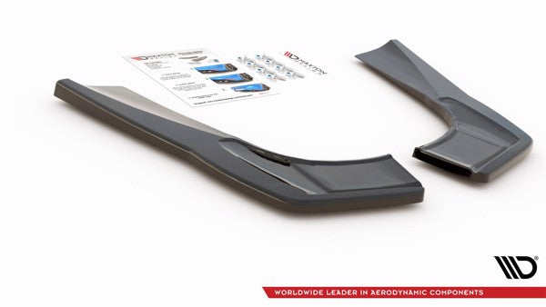 Maxton Rear Side Splitters Mercedes-Amg Cla 35 Aero / 45 Aero C118 - Gloss Black
