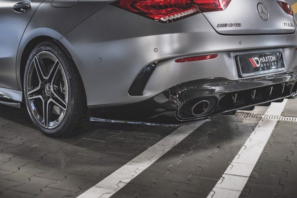 Maxton Rear Side Splitters Mercedes-Amg Cla 35 Aero / 45 Aero C118 - Gloss Black