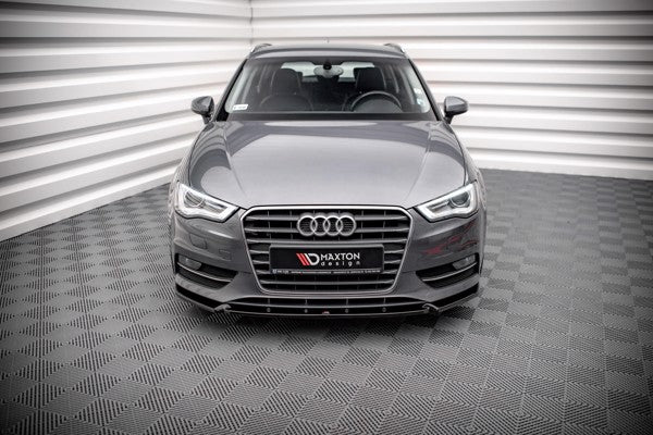 Maxton Front Splitter Audi A3 Sportback 8V - Gloss Black