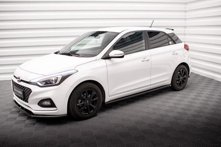 Maxton Side Skirts Diffusers Hyundai I20 Mk2 Facelift - Gloss Black