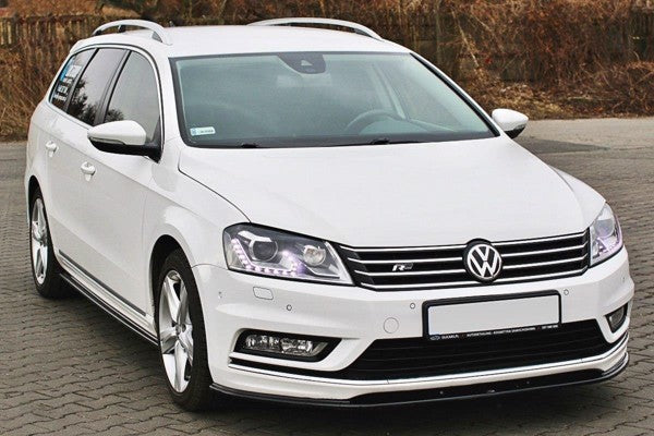 Maxton Front Splitter V.1 VW Passat B7 R-Line - Gloss Black