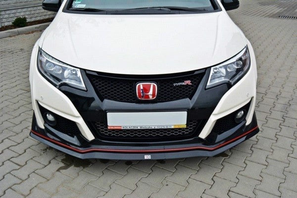 Maxton Front Splitter V.2 Honda Civic Ix Type R - Gloss Black