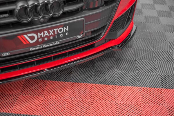 Maxton Front Splitter V.1 Audi A7 C8 S-Line / S7 C8 - Gloss Black