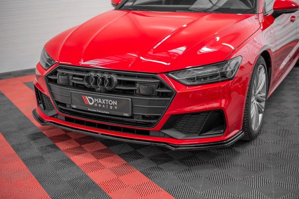Maxton Front Splitter V.1 Audi A7 C8 S-Line / S7 C8 - Gloss Black