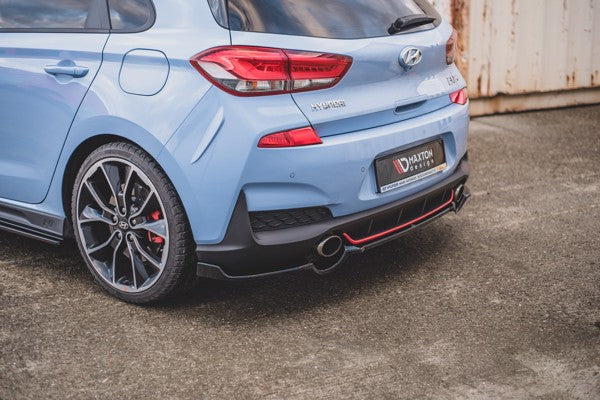Maxton Central Rear Splitter Hyundai I30 N Mk3 Hatchback - Gloss Black