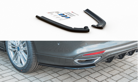 Maxton Rear Side Splitters Ford Mondeo VIgnale Mk5 Facelift - Gloss Black