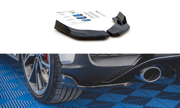 Maxton Rear Side Splitters V.4 Hyundai I30 N Mk3 Hatchback - Gloss Black