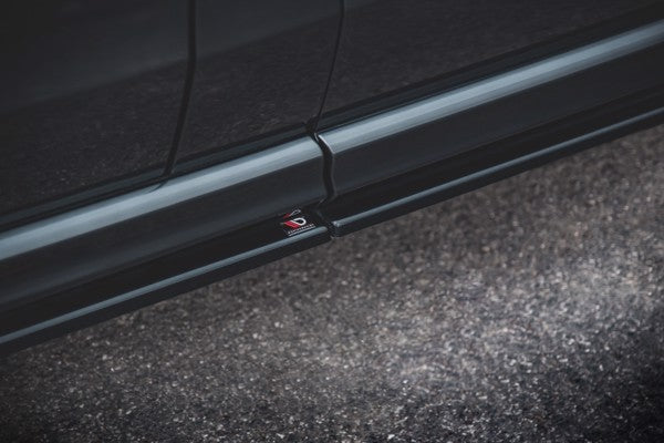Maxton Side Skirts Diffusers Mercedes-Benz V-Class Long Amg-Line W447 Facelift - Gloss Black