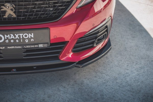 Maxton Front Splitter V.2 Peugeot 308 Gt Mk2 Facelift - Gloss Black