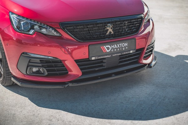 Maxton Front Splitter V.2 Peugeot 308 Gt Mk2 Facelift - Gloss Black