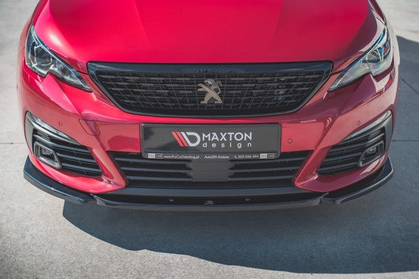 Maxton Front Splitter V.2 Peugeot 308 Gt Mk2 Facelift - Gloss Black