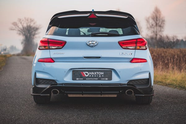 Maxton Rear Side Splitters + Flaps V.7 Hyundai I30 N Mk3 Hatchback - Gloss Black