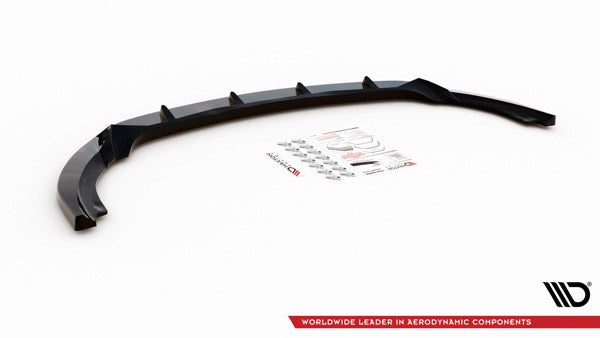 Maxton Front Splitter V.1 Mercedes-Benz A W176 - Gloss Black