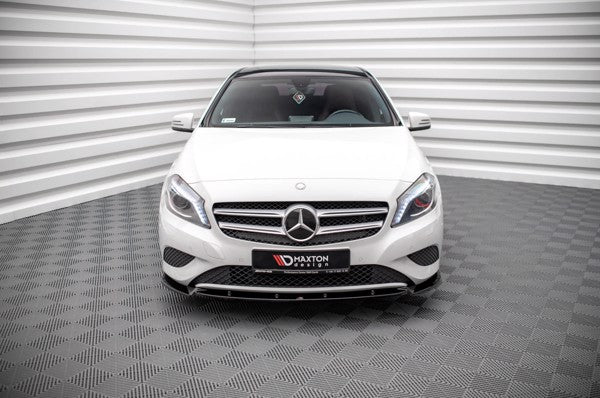 Maxton Front Splitter V.1 Mercedes-Benz A W176 - Gloss Black