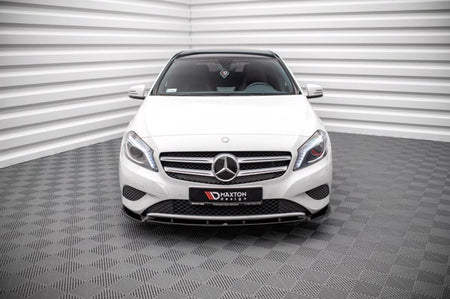 Maxton Front Splitter V.1 Mercedes-Benz A W176 - Gloss Black
