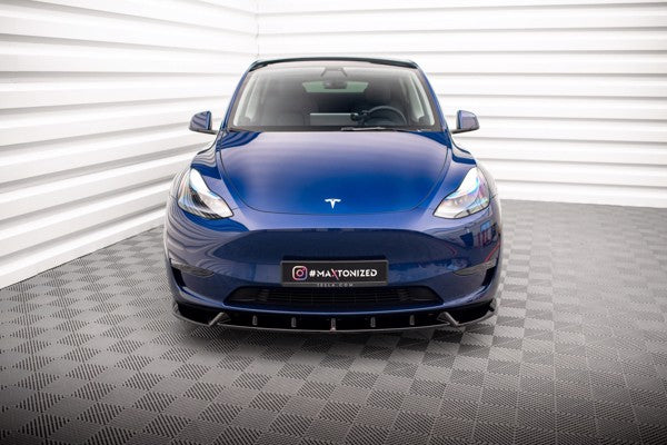 Maxton Front Splitter V.1 Tesla Model Y - Gloss Black
