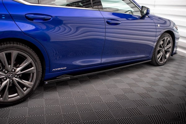 Maxton Side Skirts Diffusers Lexus Es F Sport Mk7 - Gloss Black