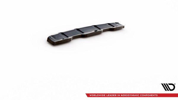 Maxton Central Rear Splitter For Volvo Xc60 R-Design Mk1 Facelift - Gloss Black