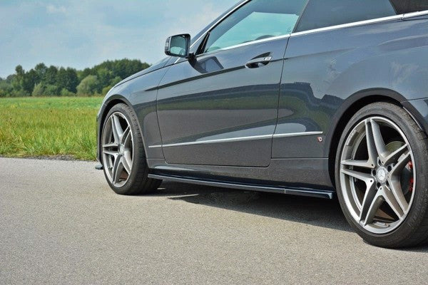 Maxton Side Skirts Diffusers Mercedes E W212 - Gloss Black