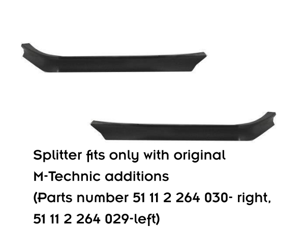 Maxton Front Splitter V.2 BMW M3 E36 - Gloss Black