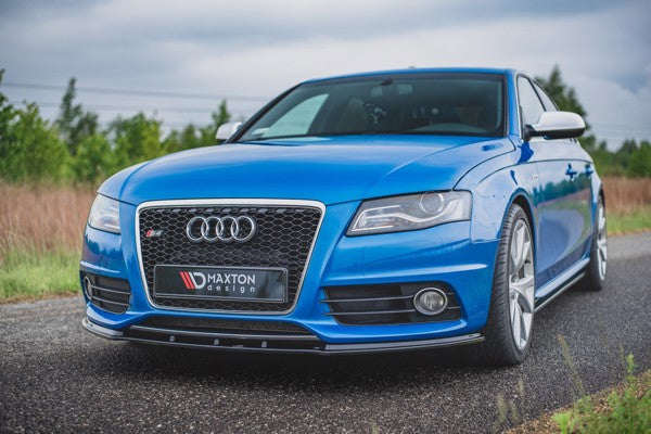 Maxton Front Splitter Audi S4 / A4 S-Line B8  - Gloss Black