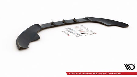 Maxton Front Splitter Audi S4 / A4 S-Line B8  - Gloss Black