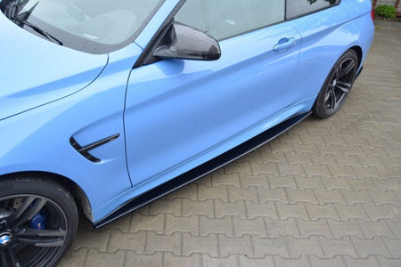 Maxton Side Skirts Diffusers BMW M4 F82 - Gloss Black