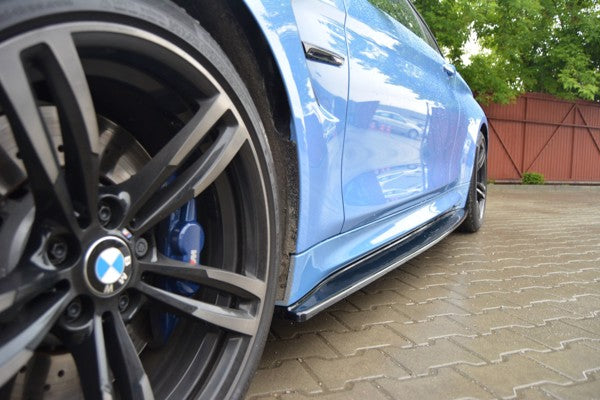 Maxton Side Skirts Diffusers BMW M4 F82 - Gloss Black