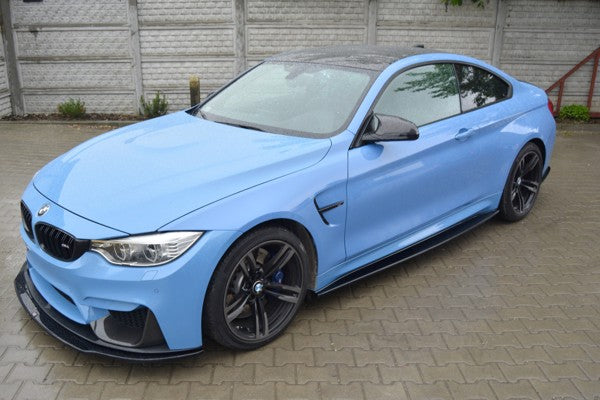 Maxton Side Skirts Diffusers BMW M4 F82 - Gloss Black