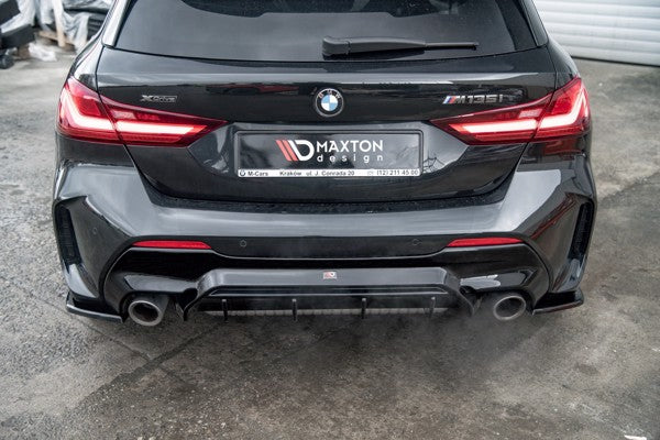 Maxton Rear Side Splitters V.3 For BMW 1 F40 M-Pack/ M135I - Gloss Black