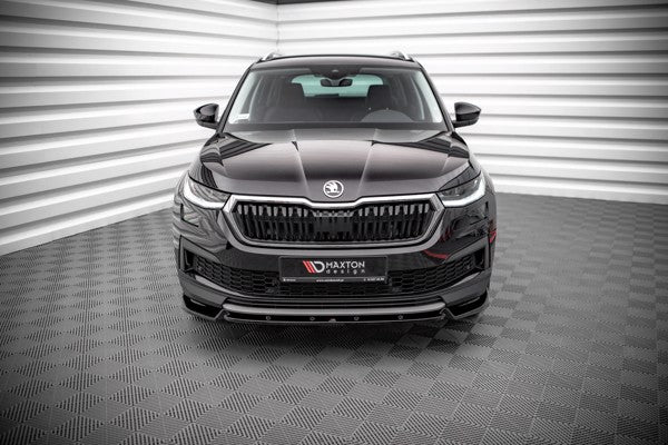 Maxton Front Splitter V.1 Skoda Kodiaq Mk1 Facelift - Gloss Black