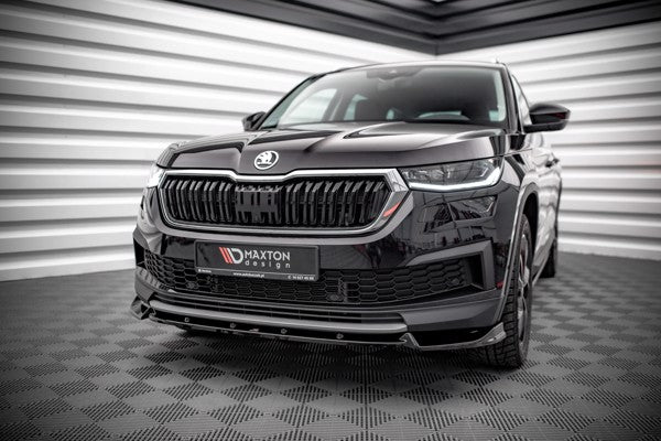 Maxton Front Splitter V.1 Skoda Kodiaq Mk1 Facelift - Gloss Black