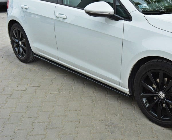 Maxton Side Skirts Diffusers VW Golf Mk7 Standard - Gloss Black