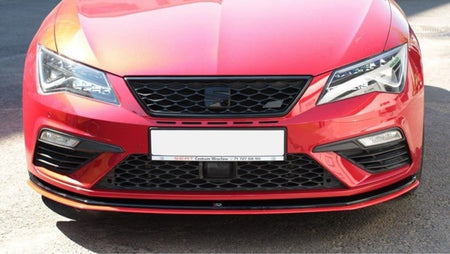 Maxton Front Splitter V.3 Seat Leon Cupra / Fr Mk3 Fl - Gloss Black