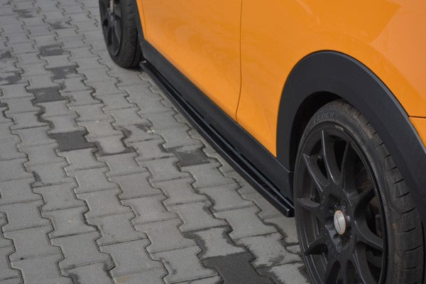 Maxton Side Skirts Diffusers Mini Cooper S Mk3 Preface 3-Door (F56) - Gloss Black