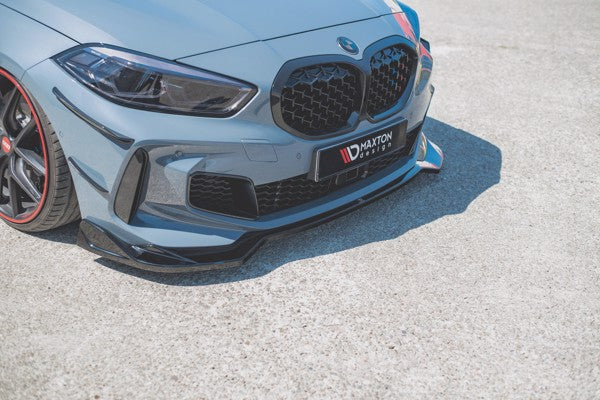 Maxton Front Splitter V.5 For BMW 1 F40 M-Pack / M135I  - Gloss Black