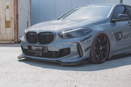 Maxton Front Splitter V.5 For BMW 1 F40 M-Pack / M135I  - Gloss Black