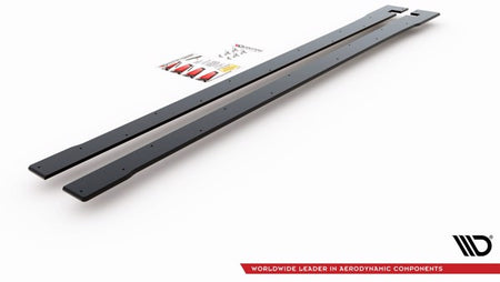 Maxton Racing Durability Side Skirts Diffusers V.2 Honda Civic X Type-R - Black