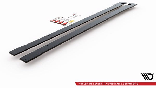 Maxton Racing Durability Side Skirts Diffusers V.2 Honda Civic X Type-R - Black