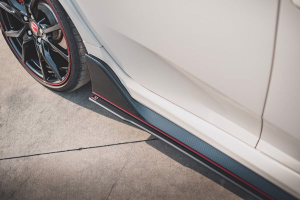 Maxton Racing Durability Side Skirts Diffusers V.2 Honda Civic X Type-R - Black