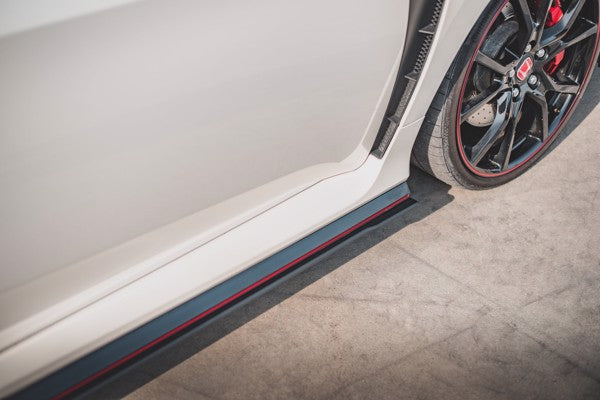 Maxton Racing Durability Side Skirts Diffusers V.2 Honda Civic X Type-R - Black